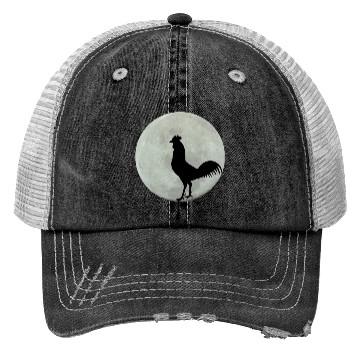 Discover Chicken Full Moon Trucker Hats