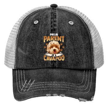Discover Cavapoo Dog Cavoodle Dogs Poodle Cute Puppy Gift Trucker Hats