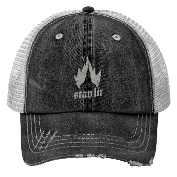 Discover Occult Burning Church - Unholy Satanic Devil Trucker Hats