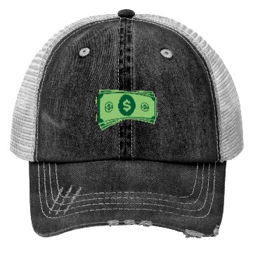 Discover Dollar Money Dollars Cash Trucker Hats