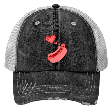 Discover Hot Dog Love Trucker Hats