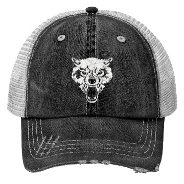 Discover Wolf Worn Look Trucker Hats
