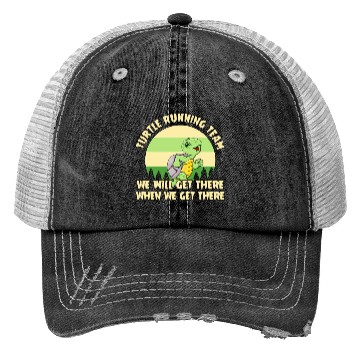 Discover Turtle Running Team Trucker Hats