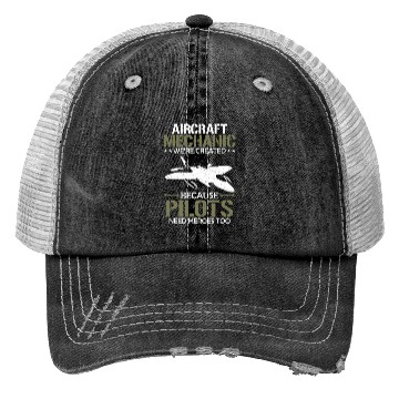 Discover Aircraft Mechanic Trucker Hats