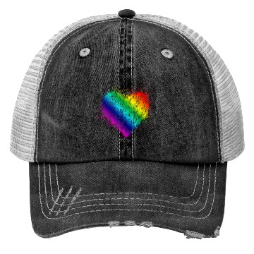 Discover Rainbow Heart Vintage <3 Trucker Hats