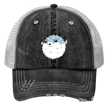 Discover Puffer fish funny Trucker Hats