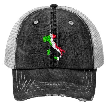 Discover Italy map low poly diamond style Trucker Hats