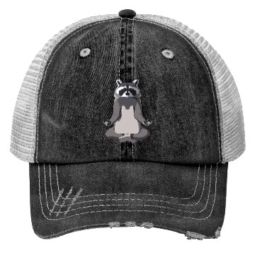 Discover Meditate Raccoon Trucker Hats