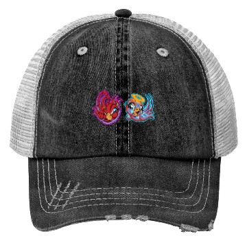 Discover bird heaven angel vs. bird hell devil Trucker Hats