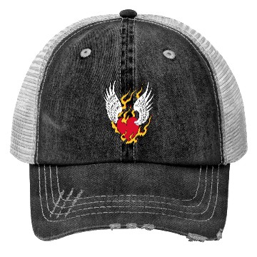 Discover On fire - Angel Heart Trucker Hats