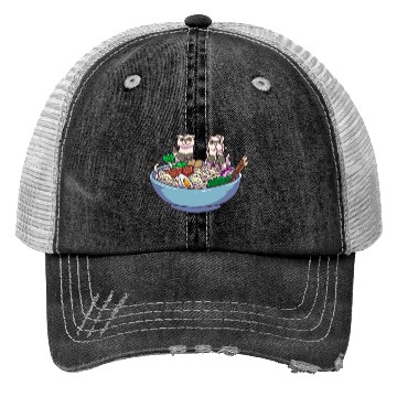 Discover Ramen Ferret Anime Trucker Hats