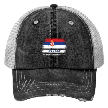 Discover Serbia Vintage Flag Trucker Hats