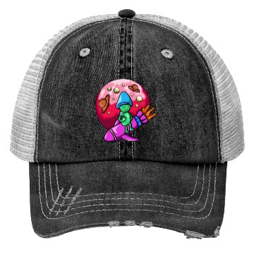 Discover mushroom alien Trucker Hats