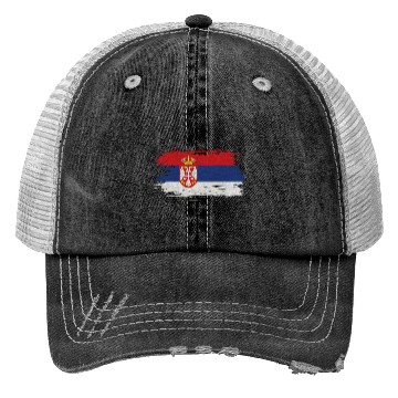 Discover Serbia Vintage Flag Trucker Hats