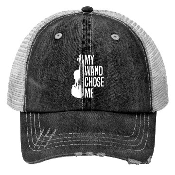 Discover My Wand Chose Me Violin Gift Trucker Hats