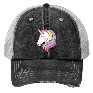 Discover Unicorn Unicornhead Trucker Hats