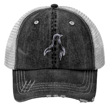 Discover Penguin Chalk Drawing Trucker Hats