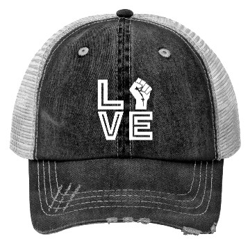 Discover Black Love With Fist Trucker Hats