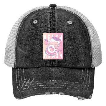 Discover Peach Drink Aesthetic Vaporwave Japan Trucker Hats