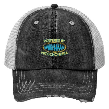 Discover Powered by mitochondria - nerdy and geeky gift Trucker Hats