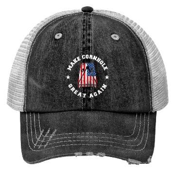 Discover Make Cornhole Great Again Funny USA Gift Trucker Hats