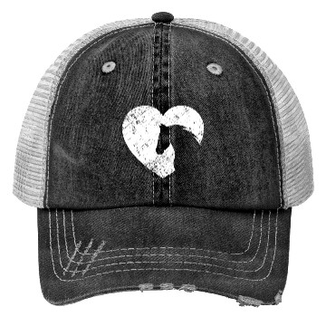 Discover Heart with horse head Trucker Hats