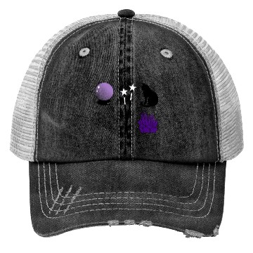 Discover witch magic wand crystal ball tarot crystal cat Trucker Hats