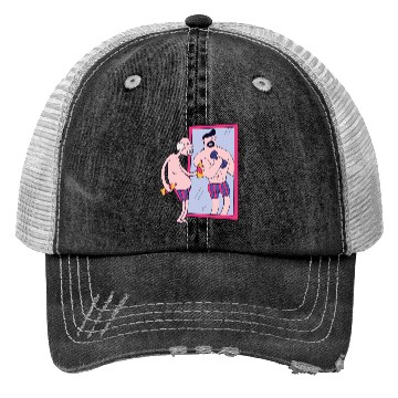 Discover old man looking in the mirror sexy good looking Trucker Hats