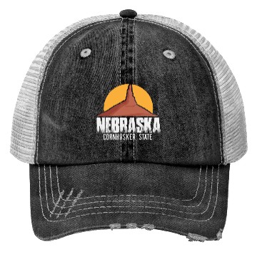 Discover Nebraska State | USA America States Chimney Rock Trucker Hats