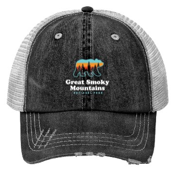 Discover Great Smoky Mountains Trucker Hats Bear Great Smoky Mount
