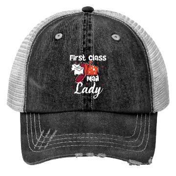 Discover First Class Mail Lady Trucker Hats
