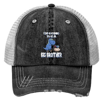 Discover I'm Going To Be A Big Brother Dinosaur Trucker Hats