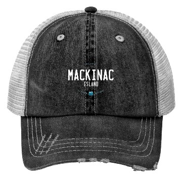 Discover Mackinac Island Michigan Beach Waves Trucker Hats