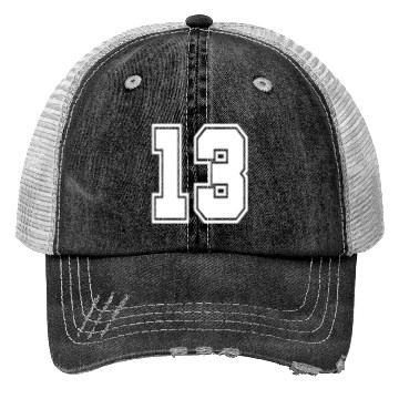 Discover 13 back number college style football soccer Trucker Hats