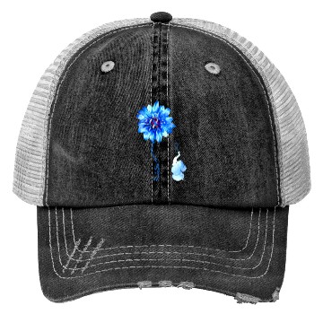 Discover Cute Elephant Diabetes Awareness And Flower Trucker Hats