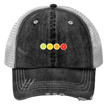 Discover Lime Lemon Orange Vitamin Citrus Wheels of a Trucker Hats