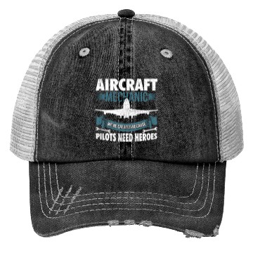 Discover Aviation Mechanic Trucker Hats