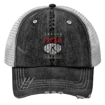 Discover Christmas Pizza Lover Funny Winter Holiday Gift Trucker Hats