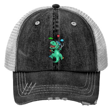 Discover Funny T-Rex Bouldering and Rock Climbing Gift Trucker Hats
