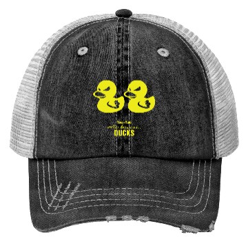 Discover Poker - Yellow 2-2 "Ducks" Pocket Twos, Deuces Trucker Hats