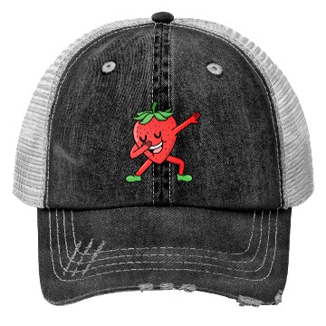 Discover Dabbing Strawberry For Strawberry Lover Trucker Hats
