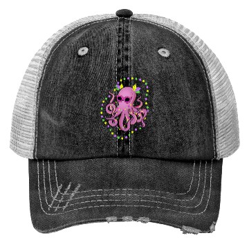 Discover Mardi Gras Octopus For Octopus Lover Trucker Hats