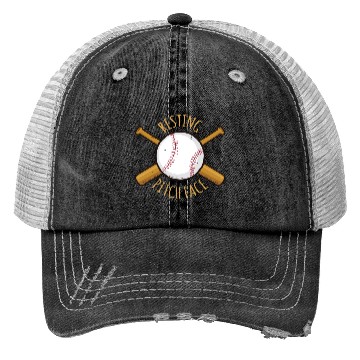 Discover Game Day Baseball Resting Pitch Face Trucker Hats