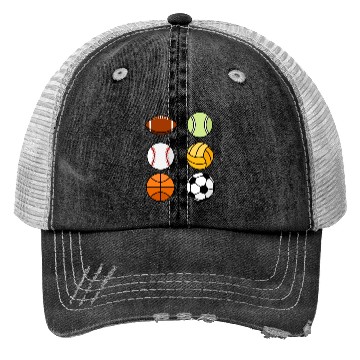 Discover Sports Balls Trucker Hats