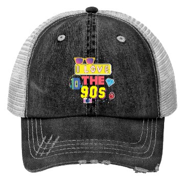 Discover I Love The 90s Vintage 1990s Men Women 90's Trucker Hats