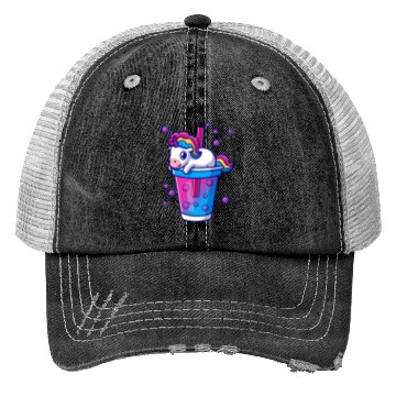 Discover Boba Tea Bubble Tea Cute Kawaii Unicorn Bisexual Trucker Hats
