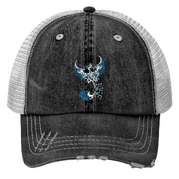 Discover PHOENIX Tattoo/Tribal art - White and Blue,, Trucker Hats