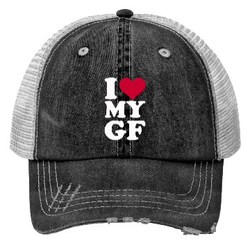 Discover I Love My Gf Girlfriend Trucker Hats