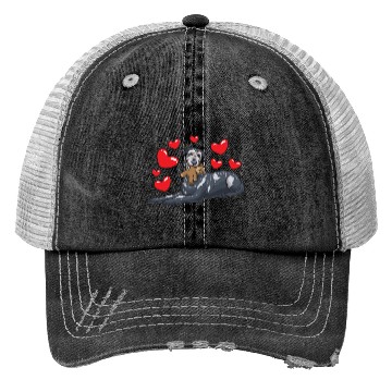 Discover Irish Wolfhound Dog With Stuffed Animal Trucker Hats