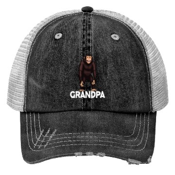 Discover Monkey Grandpa Chimpanzee Trucker Hats